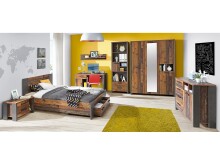 Wandregal >Celon< in Old Wood Vintage - 120x22,8x21,9cm (BxHxT)