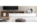 Wohnwand >Natalie< in Weiß aus Glas - 265x192x42cm (BxHxT)