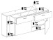 TV-Board >Natalie< in Weiß - 210x105x40cm (BxHxT)