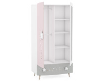 Drehtürenschrank >Savannah< in Weiß - 95x186,8x51,5cm (BxHxT)