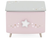 Nachttisch >Savannah< in Weiß aus MDF - 44,4x33,7x38,8cm (BxHxT)