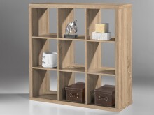 Raumteiler >Portia< in Sonoma-Eiche - 112x112x38cm...