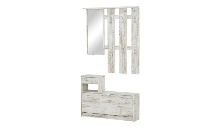Garderoben-Set >Selene< in Eiche-Antik - 100x190x25cm (BxHxT)