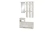 Garderoben-Set >Selene< in Eiche-Antik - 100x190x25cm (BxHxT)