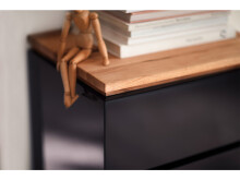 Schubkastenkommode >Charleston< in Asteiche aus Massivholz - 51x115x40cm (BxHxT)