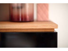Schubkastenkommode >Charleston< in Asteiche aus Massivholz - 51x115x40cm (BxHxT)