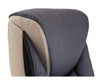 Chefsessel >Rayleigh< in Schwarz Beige aus Metall - 78x116x79cm (BxHxT)