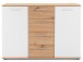 Sideboard >Jacklin< in Artisan Eiche Weiß - 120x85x35cm (BxHxT)