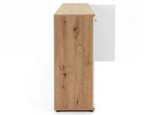 Sideboard >Jacklin< in Artisan Eiche Weiß - 160x85x35cm (BxHxT)