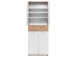Schuhschrank >Jacklin I< in Artisan-Eiche Weiß - 70x185x35cm (BxHxT)