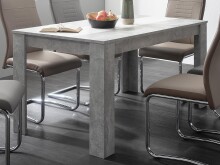 Esstisch >Naperville< in Strukturbeton Nachbildung - 138x74x80cm (BxHxT)