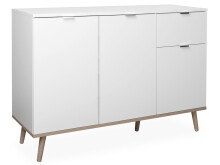Kommode >Dalarna< in Weiß aus Metall - 120x85x40cm (BxHxT)