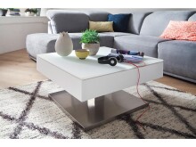 Couchtisch >Marcie< in Weiß matt aus MDF - 75x38x75cm (BxHxT)