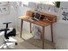 Schreibtisch >Mildura< in Asteiche aus Massivholz - 110x90x58cm (BxHxT)