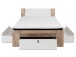 Bett >Chery< in Old Style hell - 145,5x46,5x214cm (BxHxT)