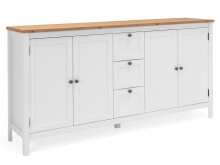 Sideboard >Batley I< in Weiß - 180x90x40cm...