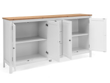 Sideboard >Batley I< in Weiß - 180x90x40cm (BxHxT)