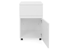 Rollcontainer >Ravenna I< in Weiß/Matt - 44x73x52cm (BxHxT)