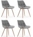 Esszimmerstuhl >Tivoli< (4-er Set) in Grau aus Metall - 50x83x60cm (BxHxT)