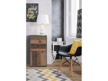 Kommode >Burg< in Betonoptik Dunkelgrau - 40.3x77.5x29.6cm (BxHxT)