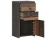 Kommode >Burg< in Betonoptik Dunkelgrau - 40.3x77.5x29.6cm (BxHxT)