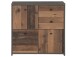 Kommode >Burg< in Betonoptik Dunkelgrau - 77.2x77.5x29.6cm (BxHxT)