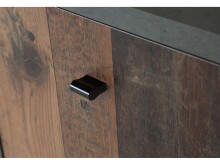 Kommode >Burg< in Betonoptik Dunkelgrau - 114.1x77.5x29.6cm (BxHxT)