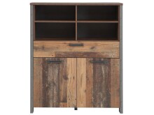 Highboard >Celon< in Old Wood Vintage - 106.7x127.9x41.6cm (BxHxT)