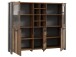 Highboard >Celon< in Old Wood Vintage aus Glas - 151,4x127,9x41,6cm (BxHxT)
