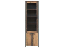 Wohnwand in Schwarz aus Glas - 330,4x204,7x52,3cm (BxHxT)