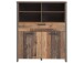 Wohnwand in Schwarz aus Glas - 330,4x204,7x52,3cm (BxHxT)