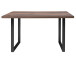 Esstisch >Talbert< in Old Wood Vintage Schwarz aus Metall - 140x74,4x90 (BxHxT)