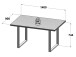 Esstisch >Talbert< in Old Wood Vintage Schwarz aus Metall - 140x74,4x90 (BxHxT)