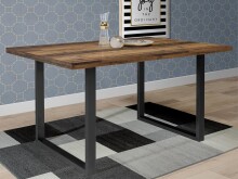 Esstisch >Talbert< in Old Wood Vintage Schwarz aus...