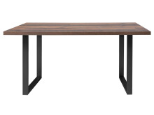 Esstisch >Talbert< in Old Wood Vintage Schwarz aus Metall - 160x74,4x90 (BxHxT)