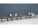 Esstisch >Talbert< in Old Wood Vintage Schwarz aus Metall - 160x74,4x90 (BxHxT)