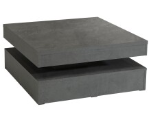 Couchtisch >Coimbra< in Betonoptik Dunkelgrau - 93x34.3x78cm (BxHxT)