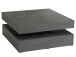Couchtisch >Coimbra< in Betonoptik Dunkelgrau - 93x34.3x78cm (BxHxT)