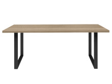 Esstisch >Talbert< in Sonoma-Eiche Schwarz aus Metall - 180x74,4x90cm (BxHxT)