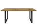 Esstisch >Talbert< in Artisan Eiche Schwarz aus Metall - 180x74,4x90cm (BxHxT)