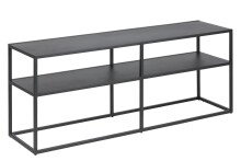 TV-Board >New Haven< in Schwarz aus Stahl - 120x46x30cm (BxHxT)