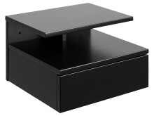 Nachttisch >Randers< in Schwarz aus MDF -...