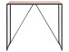 Bartisch >Carney< in Wildeiche aus Metall - 120x105x60cm (BxHxT)