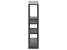 Hängeregal >Carney< in Schwarz/matt aus Metall - 75x91x20cm (BxHxT)