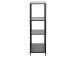 Regal >Carney< in Schwarz/matt aus Metall - 77x114x35cm (BxHxT)