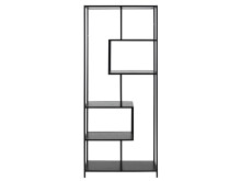 Regal >Carney< in Schwarz/matt aus Metall -...