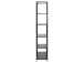Regal >Carney< in Schwarz/matt aus Metall - 77x185x35cm (BxHxT)