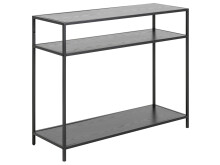 Konsolentisch >Carney< in Schwarz/matt aus Metall -...