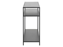 Konsolentisch >Carney< in Schwarz/matt aus Metall - 100x79x35cm (BxHxT)