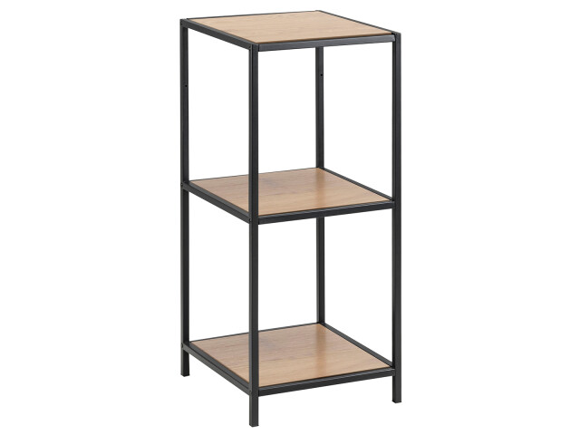 Regal >Carney< in Wildeiche aus Metall - 37x82,5x35cm (BxHxT)
